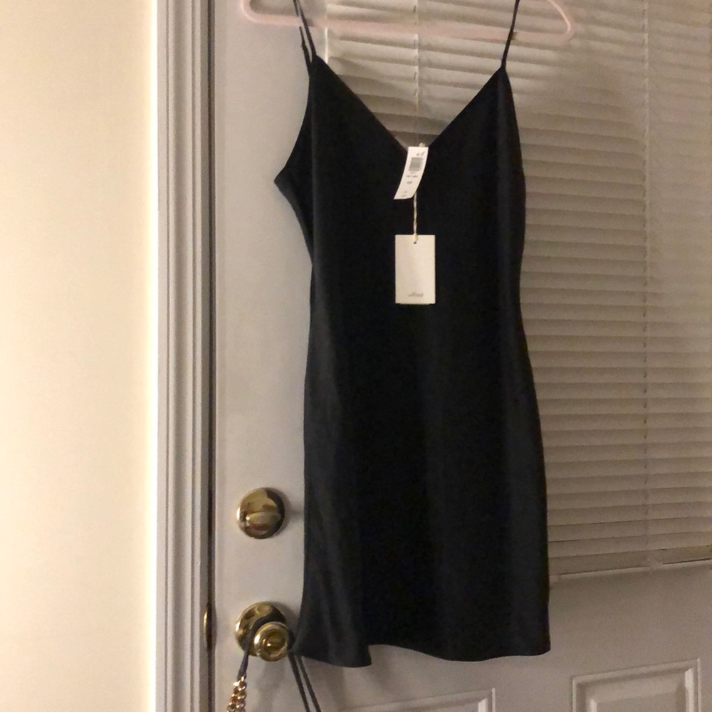 NWT NEVER WORN Aritzia Black satin dress